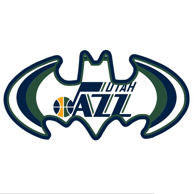 Utah Jazz Batman Logo fabric transfer